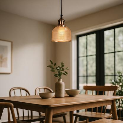 Skandynawska Szklana Lampa Wisząca Retro | Kolorowa