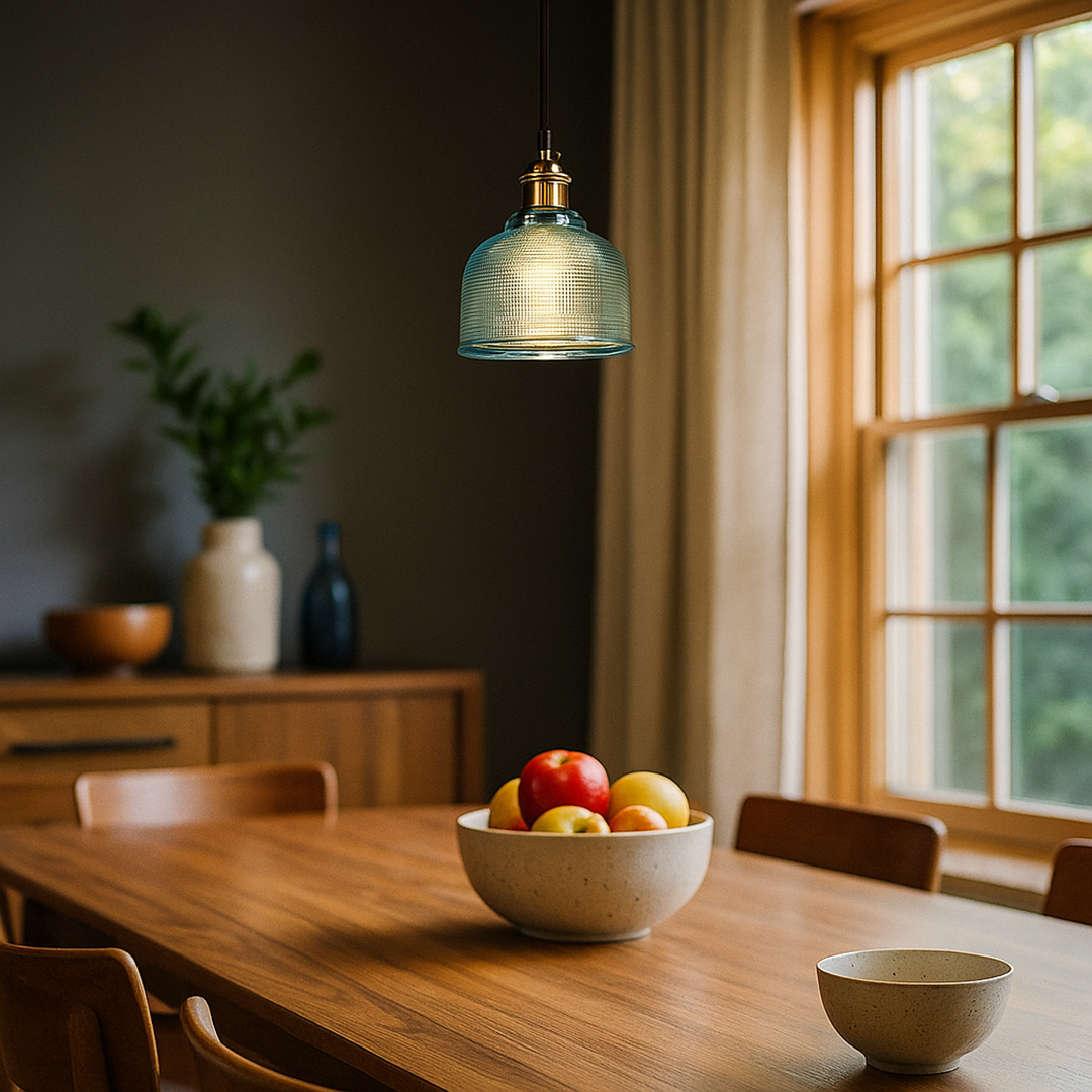 Skandynawska Szklana Lampa Wisząca Retro | Kolorowa