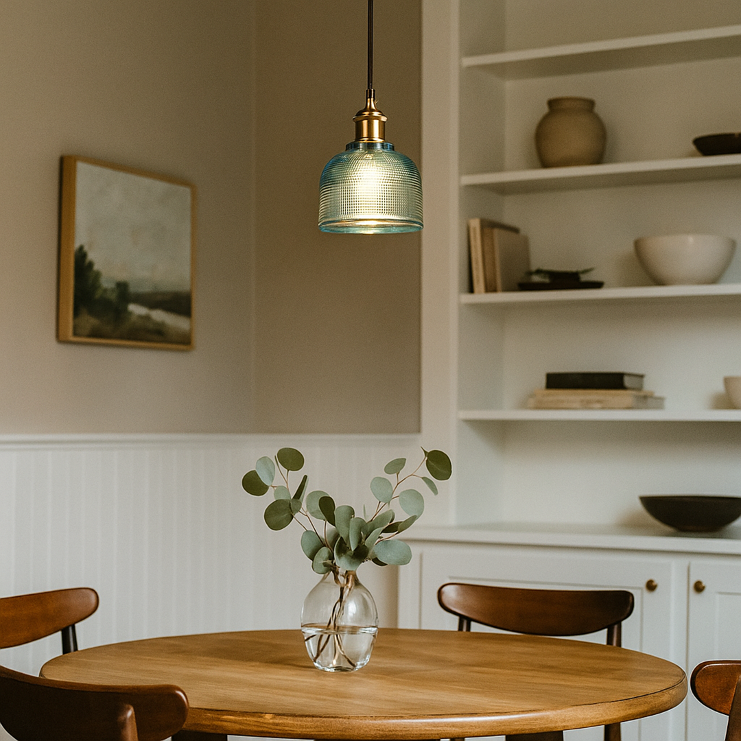 Skandynawska Szklana Lampa Wisząca Retro | Kolorowa