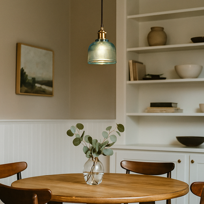 Skandynawska Szklana Lampa Wisząca Retro | Kolorowa