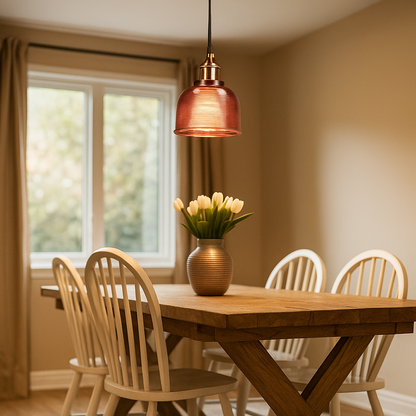 Skandynawska Szklana Lampa Wisząca Retro | Kolorowa