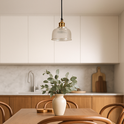 Skandynawska Szklana Lampa Wisząca Retro | Kolorowa