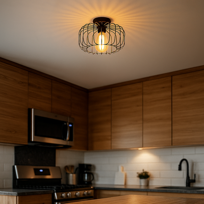 Czarna Lampa Sufitowa | Nowoczesna