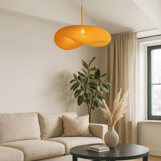 Lampa Wisząca Z Plecionego Bambusa | Styl Vintage