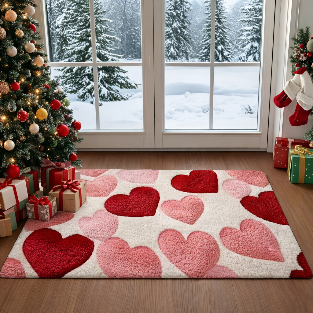 Serce Wycieraczka Pod Drzwi Dekoracyjna Prostokątna