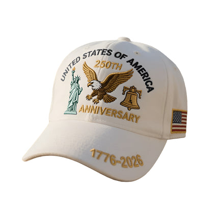 Adjustable Embroidered Patriotic Baseball Cap