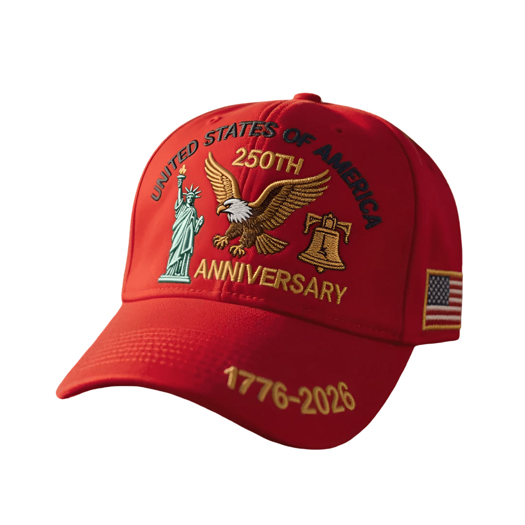 Adjustable Embroidered Patriotic Baseball Cap