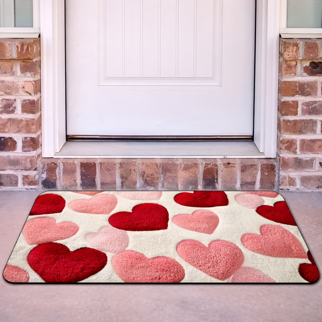 Serce Wycieraczka Pod Drzwi Dekoracyjna Prostokątna