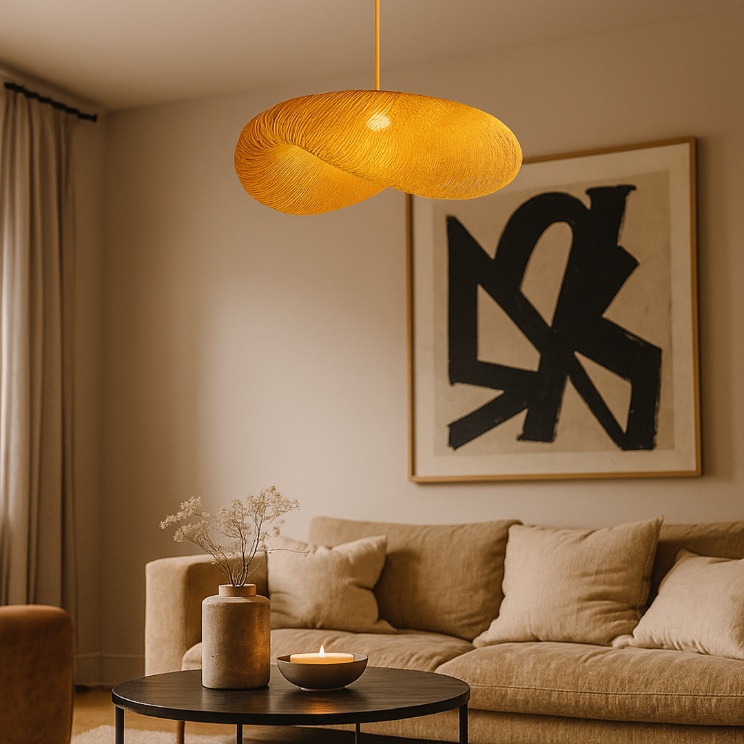 Lampa Wisząca Z Plecionego Bambusa | Styl Vintage