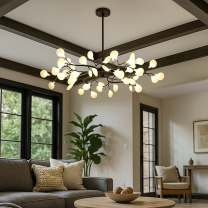 Żyrandol W Kształcie Gałęzi Z Owadami | Vintage