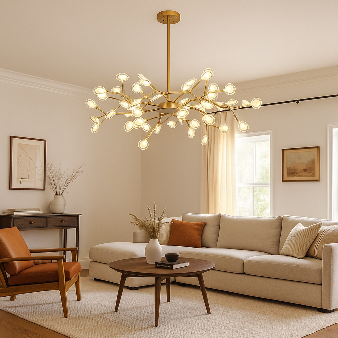 Żyrandol W Kształcie Gałęzi Z Owadami | Vintage