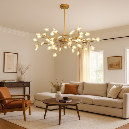 Żyrandol W Kształcie Gałęzi Z Owadami | Vintage