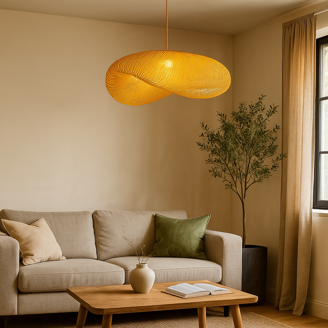 Lampa Wisząca Z Plecionego Bambusa | Styl Vintage