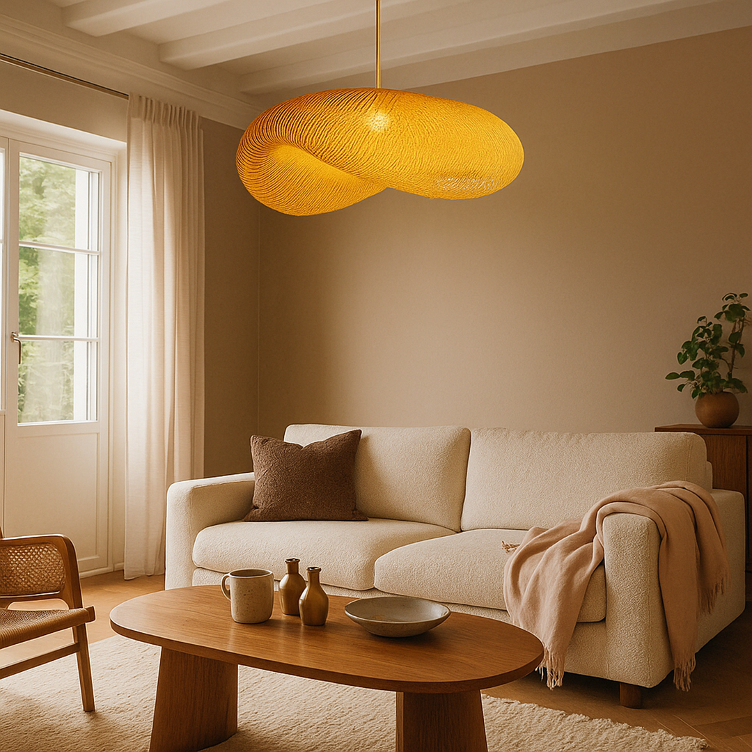 Lampa Wisząca Z Plecionego Bambusa | Styl Vintage