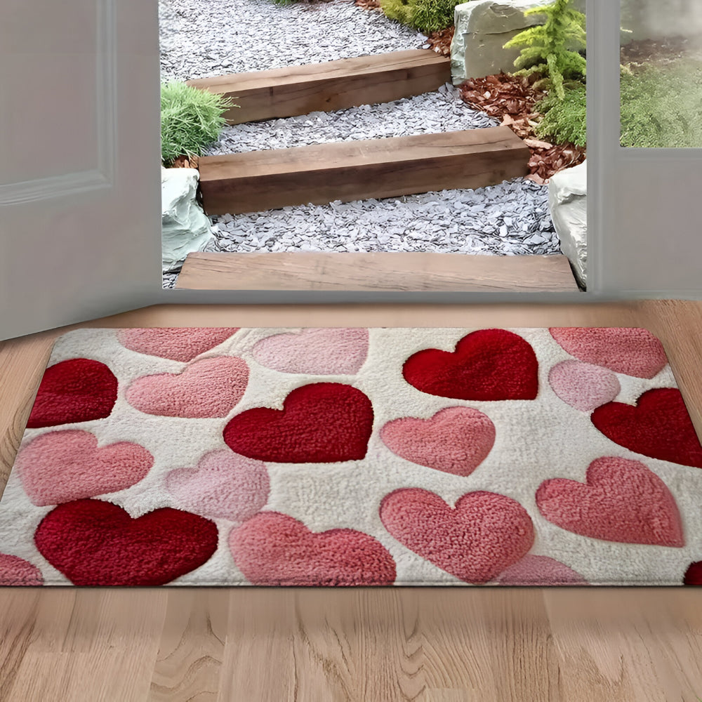 Serce Wycieraczka Pod Drzwi Dekoracyjna Prostokątna