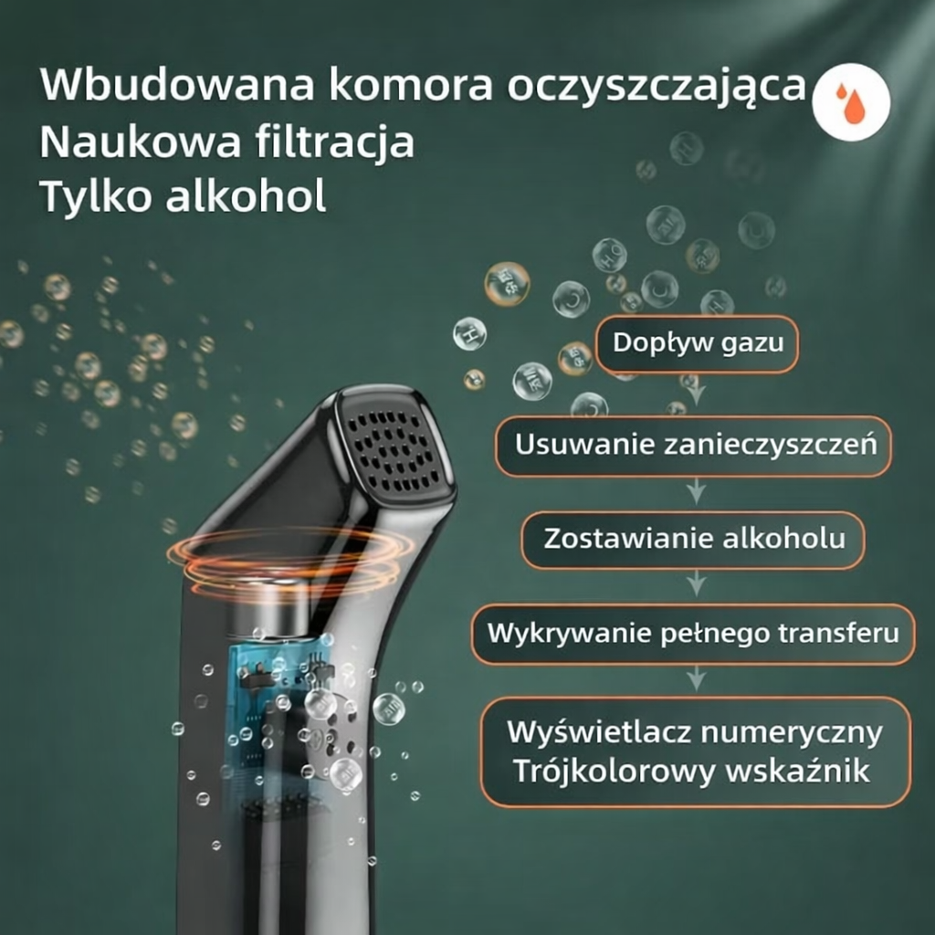 Touchless Breathalyzer LCD Color Indicator Alcohol