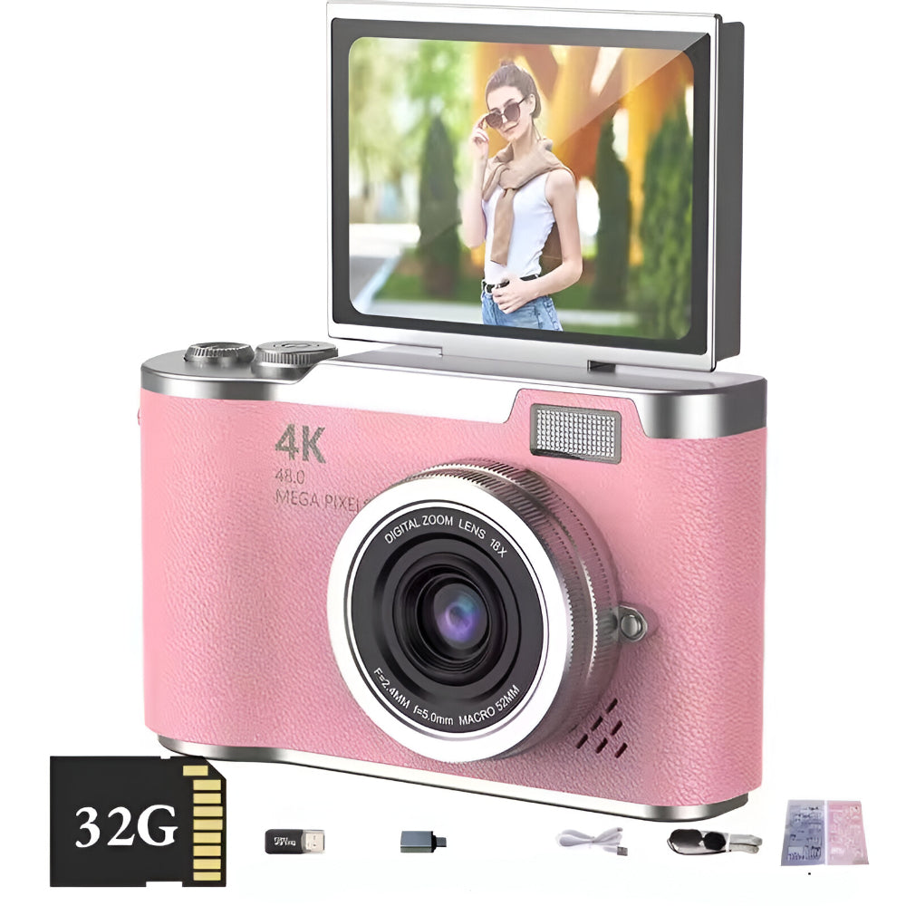 Digital Camera 4K Rotating Screen 8x Zoom Camera