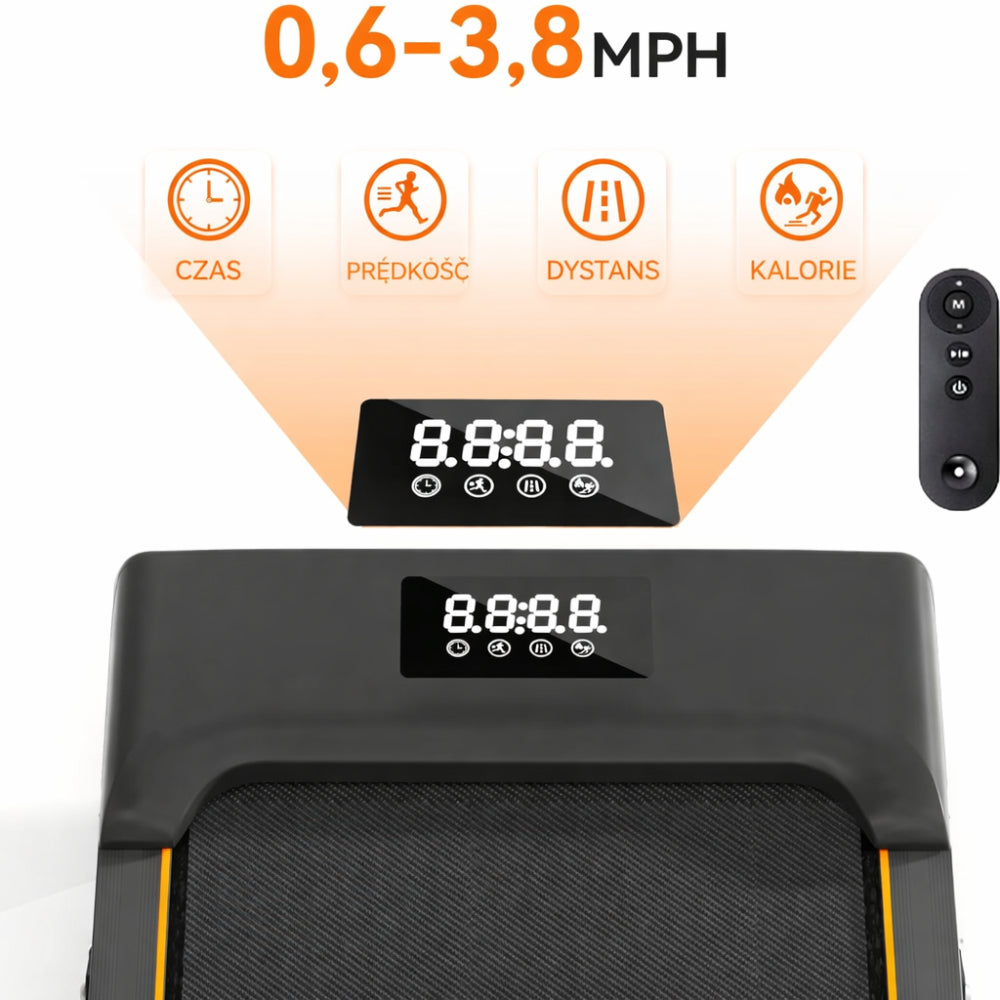 Folding Electric Treadmill for Under Desk with LED Handle