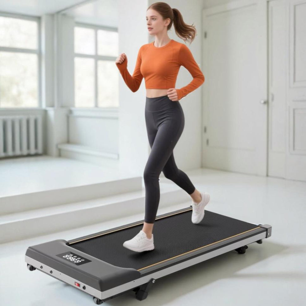 Folding Electric Treadmill for Under Desk with LED Handle