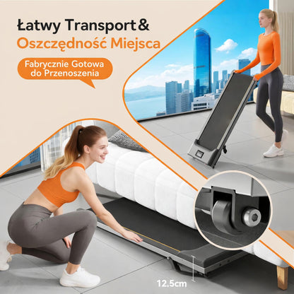 Folding Electric Treadmill for Under Desk with LED Handle