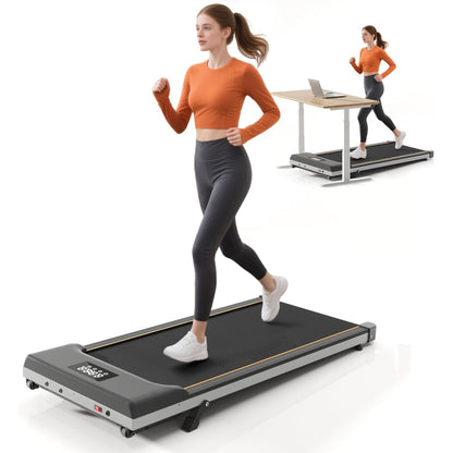 Folding Electric Treadmill for Under Desk with LED Handle