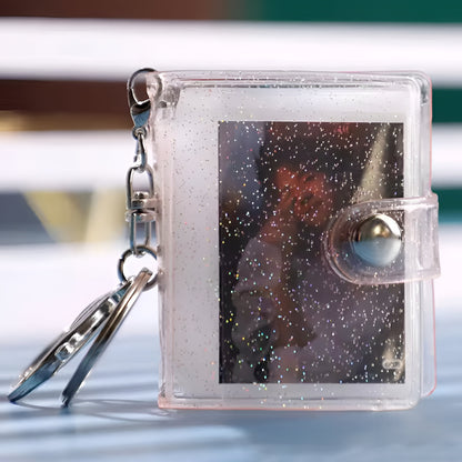 Keychain Mini Photo Album Transparent Photo Organizer