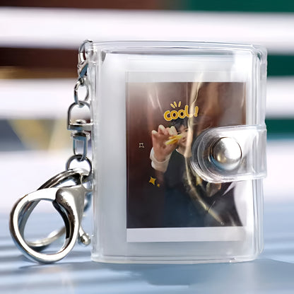 Keychain Mini Photo Album Transparent Photo Organizer