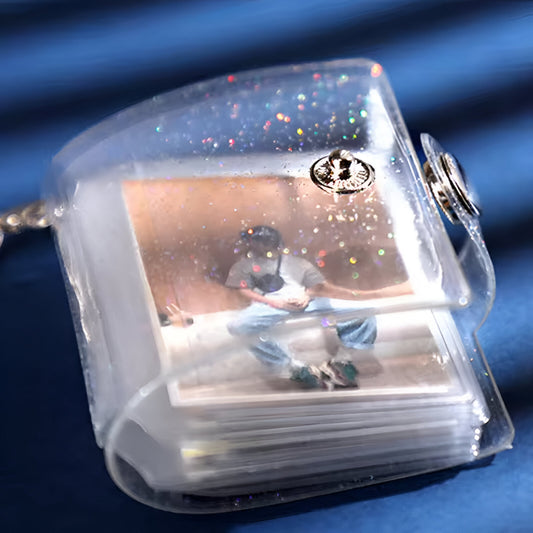 Keychain Mini Photo Album Transparent Photo Organizer