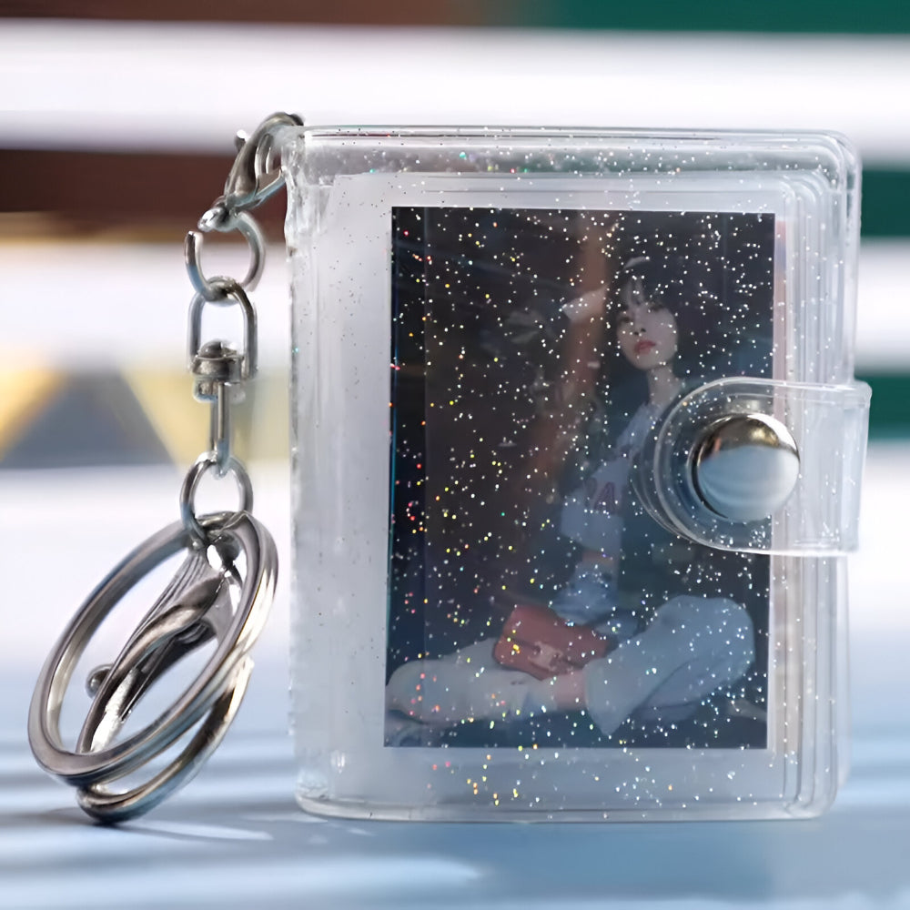 Keychain Mini Photo Album Transparent Photo Organizer