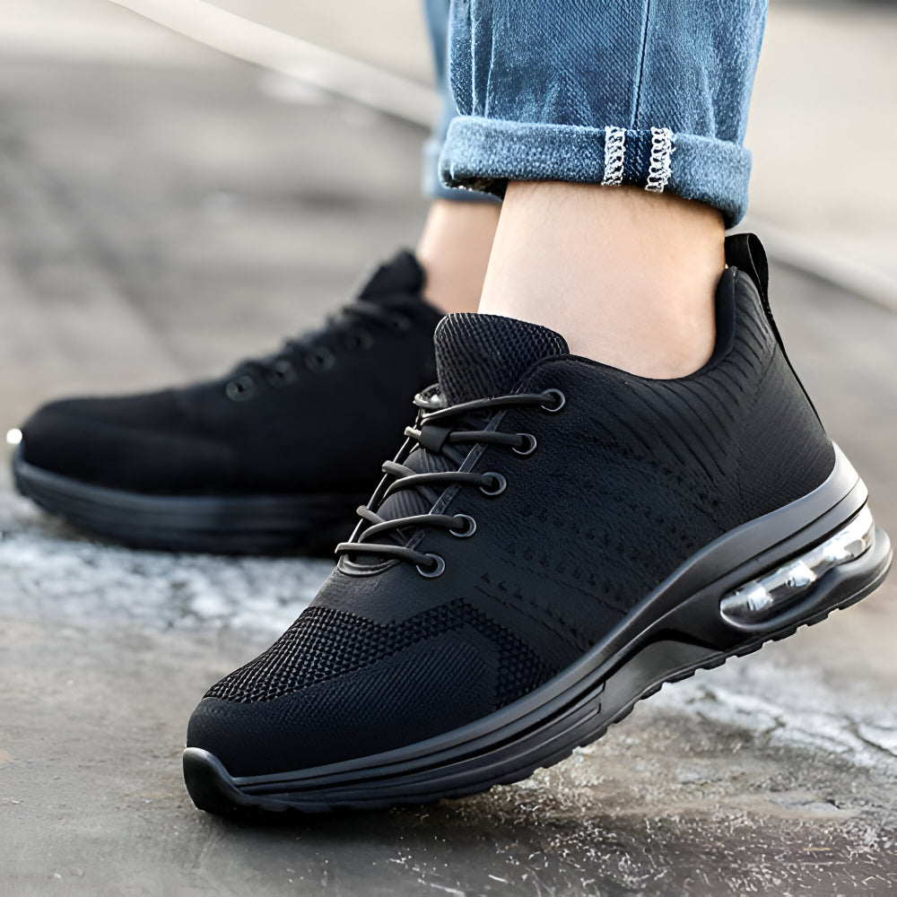 Women's Protective Work Shoes with Steel Toe Cap, Slip-Resistant