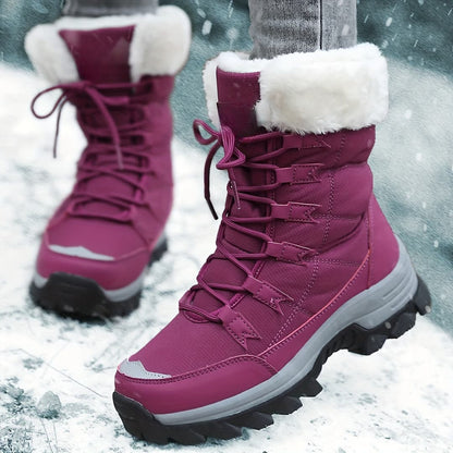 Women's Winter Shoes Non-Slip Lace-Up Snow