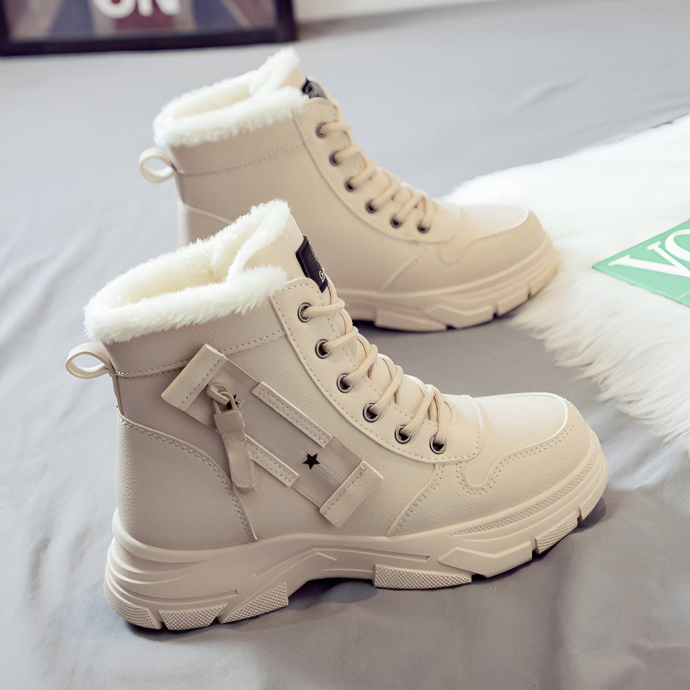 Women's Winter Shoes Platform Zipper Medium Shaft