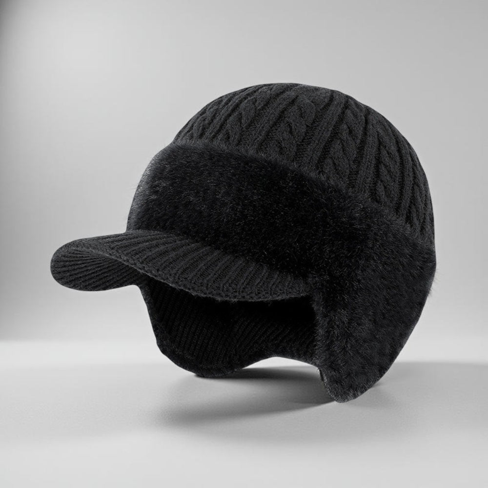 Winter Hat Earflaps Visor Trapper Style
