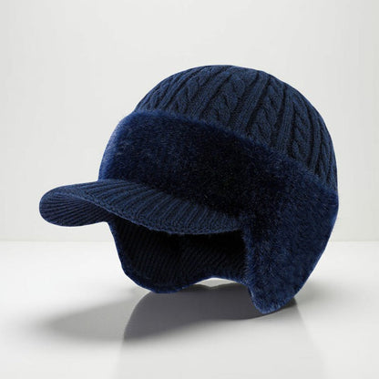 Winter Hat Earflaps Visor Trapper Style
