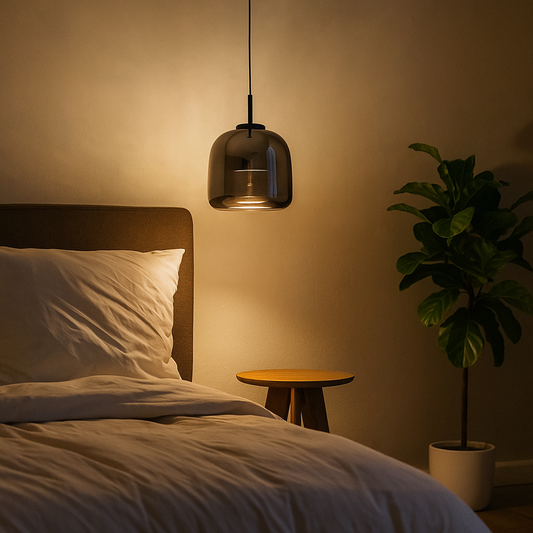 Dekoracyjna Czarna Szklana Lampa Wisząca | Nowoczesna