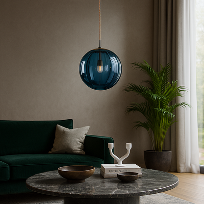 Dekoracyjna Kolorowa Szklana Lampa Wisząca | Styl Bauhaus
