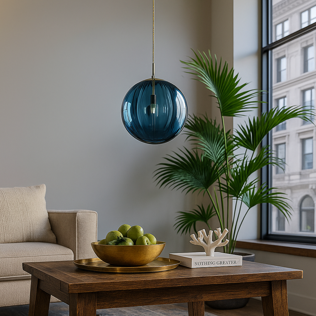 Dekoracyjna Kolorowa Szklana Lampa Wisząca | Styl Bauhaus