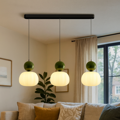 Dekoracyjna Kremowa Lampa Wisząca | Art Deco