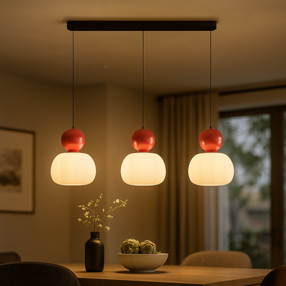 Dekoracyjna Kremowa Lampa Wisząca | Art Deco