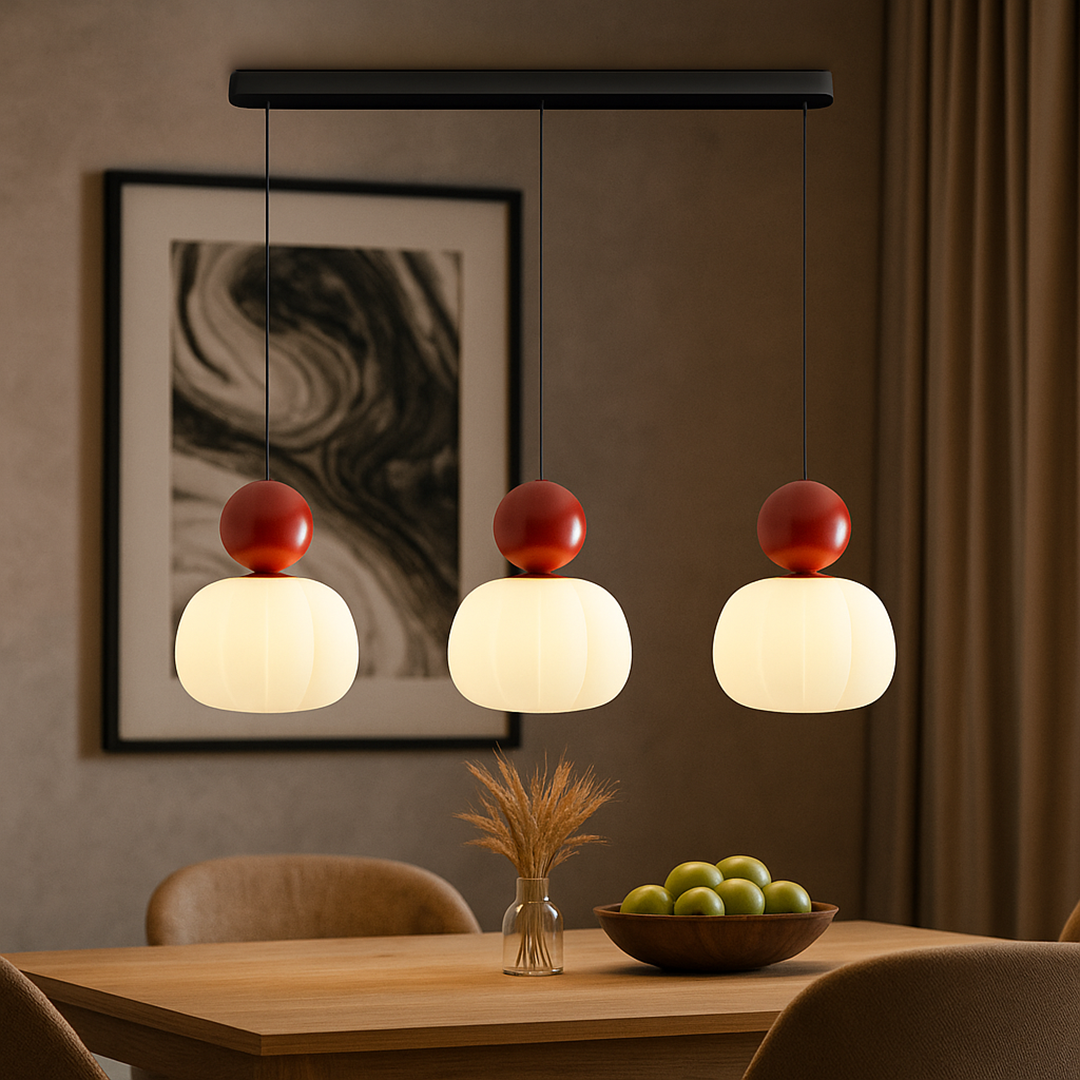 Dekoracyjna Kremowa Lampa Wisząca | Art Deco