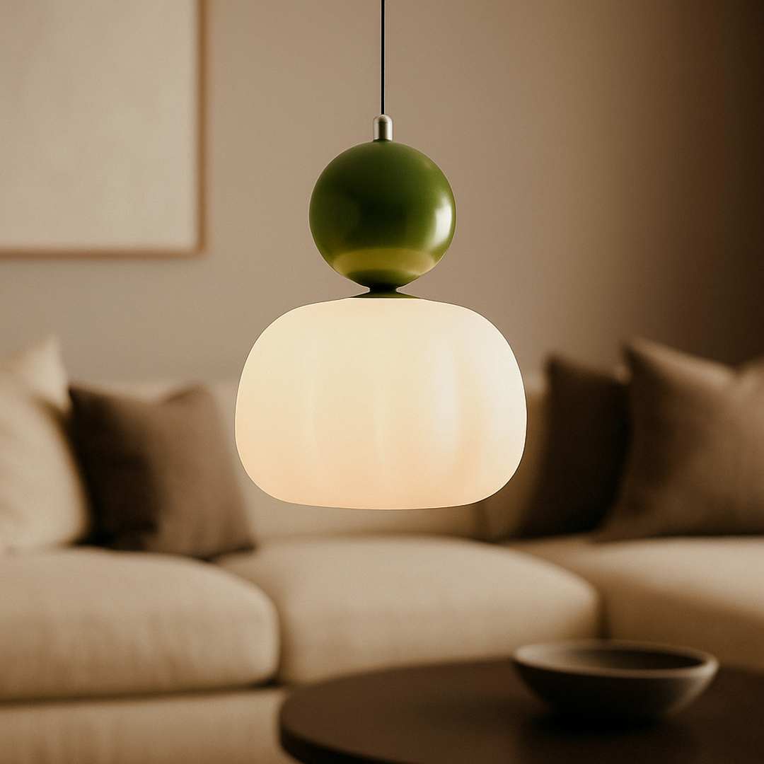 Dekoracyjna Kremowa Lampa Wisząca | Art Deco