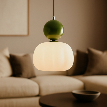 Dekoracyjna Kremowa Lampa Wisząca | Art Deco