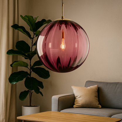 Dekoracyjna Szklana Lampa Wisząca | Kolorowa