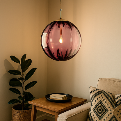 Dekoracyjna Szklana Lampa Wisząca | Kolorowa