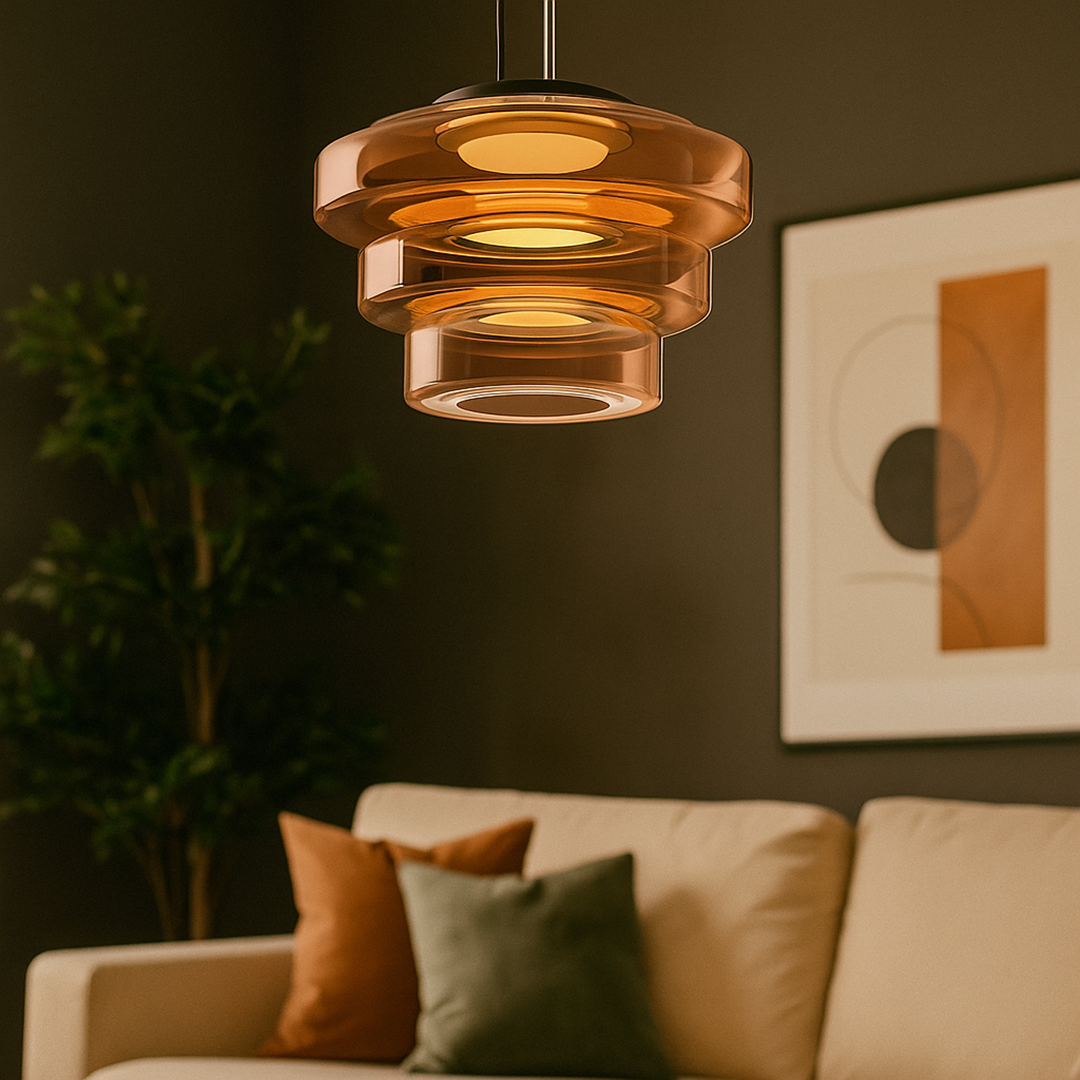 Dekoracyjna Szklana Lampa Wisząca | Współczesna