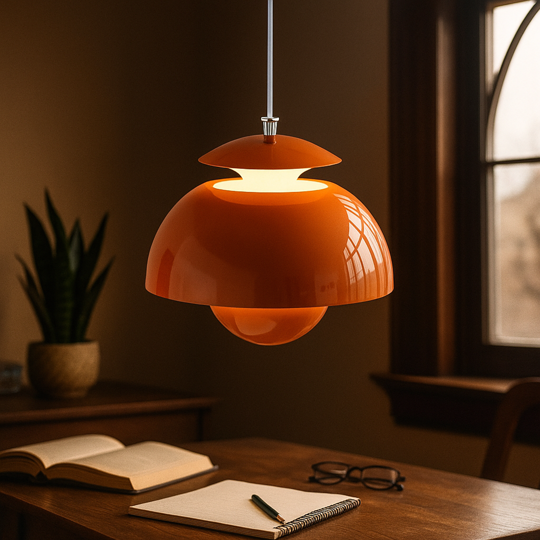 Domowa Lampa Wisząca LED | Styl Japandi