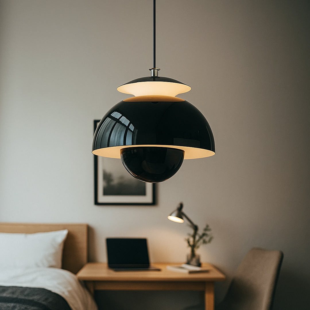 Domowa Lampa Wisząca LED | Styl Japandi