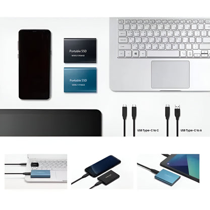 Portable External Solid-State Drive 2TB USB C