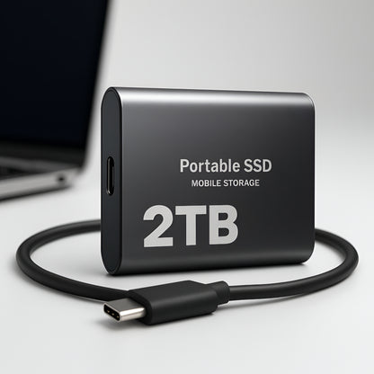 Portable External Solid-State Drive 2TB USB C