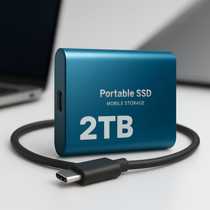 Portable External Solid-State Drive 2TB USB C